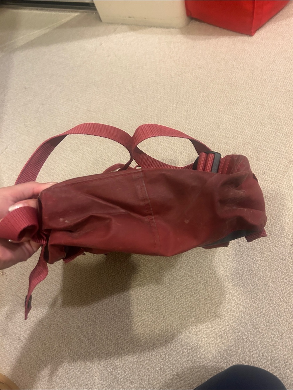 Fjallraven Kånken Two-Tone Navy and Red Backpack - Picture 4 of 6